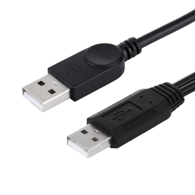 Cabo 2 em 1 USB 2.0 Macho para 2 USB Macho para Computador / Portátil, Comprimento: 50cm, USB 2.0 AM para 2 USB 2.0 AM