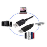 Cabo 2 em 1 USB 2.0 Macho para 2 USB Macho para Computador / Portátil, Comprimento: 50cm, USB 2.0 AM para 2 USB 2.0 AM