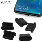20 unidades de tampões de silicone anti-poeira para porta USB-C / Type-C