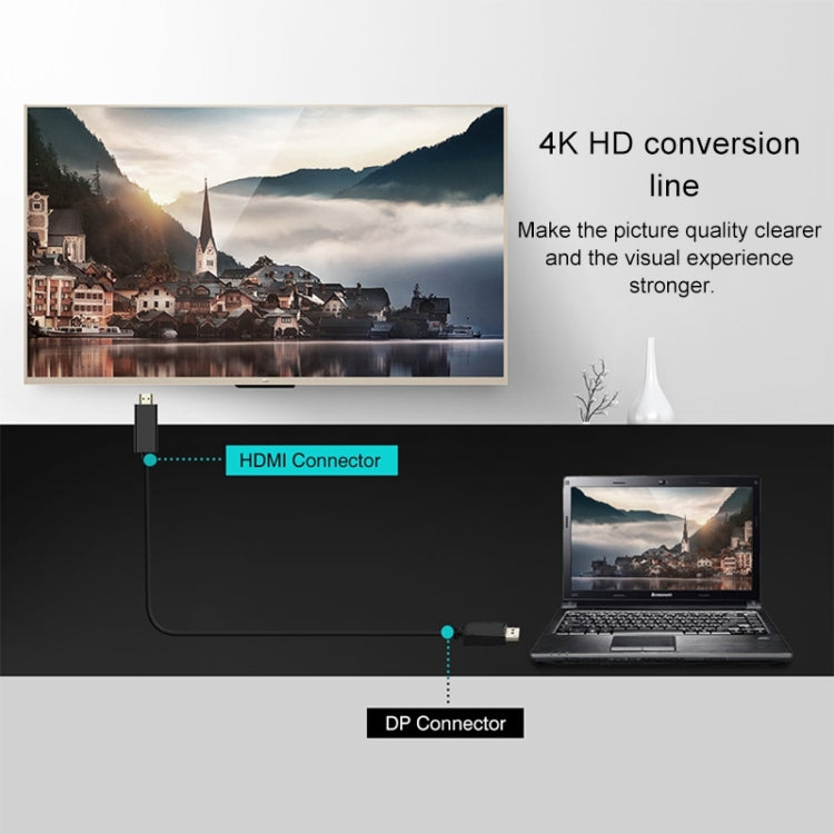 Cabo Conversor 4K x 2K DP para HDMI, Comprimento do Cabo: 1,8m, 4K x 2K DP para HDMI Preto, 4K x 2K DP para HDMI Branco