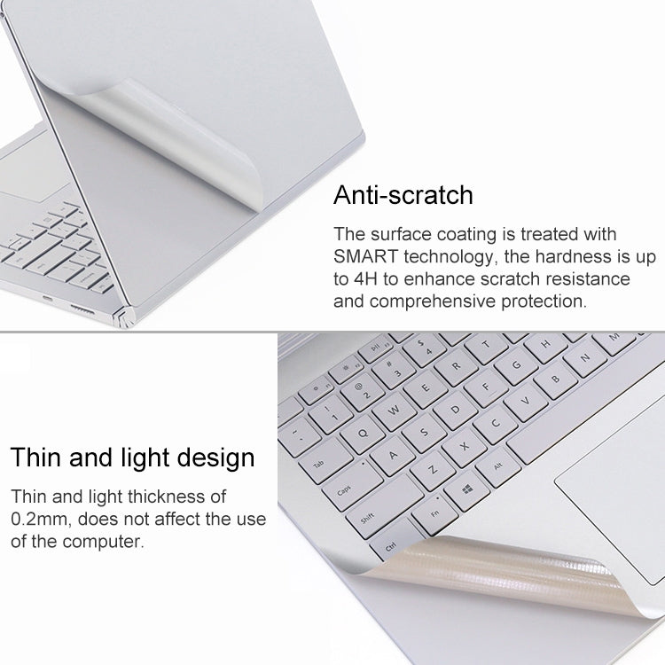 Conjunto de 4 em 1 de película protetora para capa de notebook para Microsoft Surface Book 2 de 15 polegadas