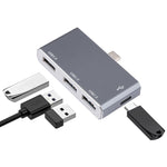 Adaptador HUB USB-C / Tipo-C para OTG com 4 Portas USB Tipo-C 3.0 e USB 2.0