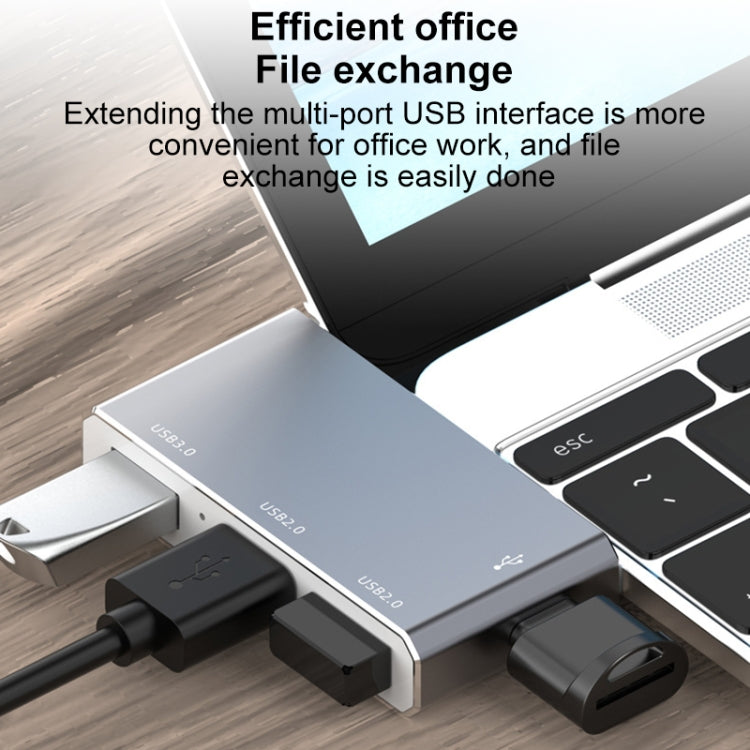 Adaptador HUB USB-C / Tipo-C para OTG com 4 Portas USB Tipo-C 3.0 e USB 2.0