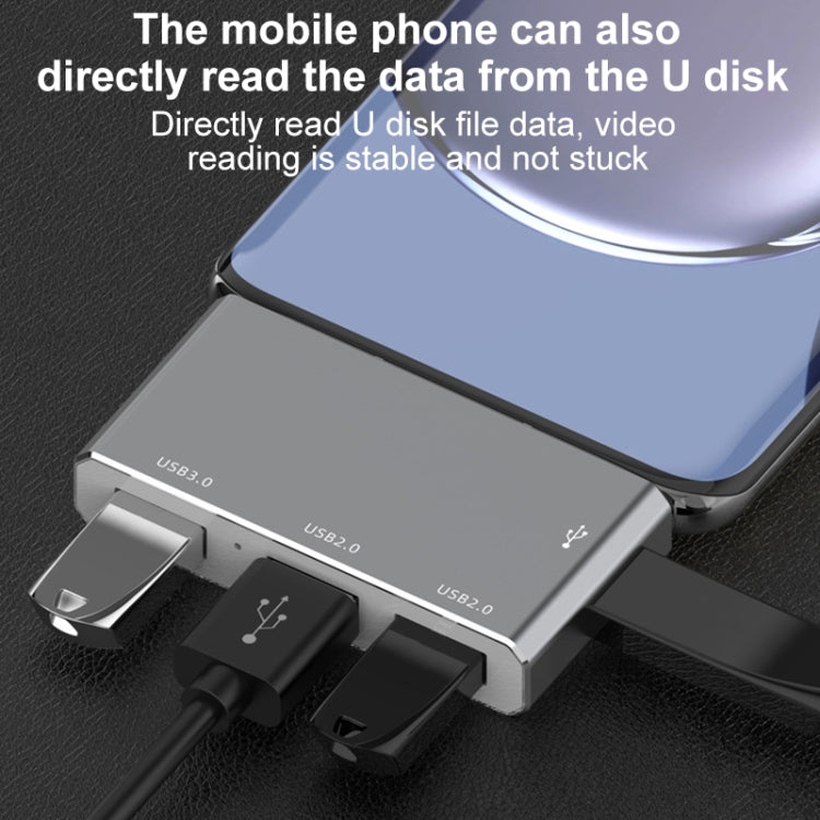Adaptador HUB USB-C / Tipo-C para OTG com 4 Portas USB Tipo-C 3.0 e USB 2.0