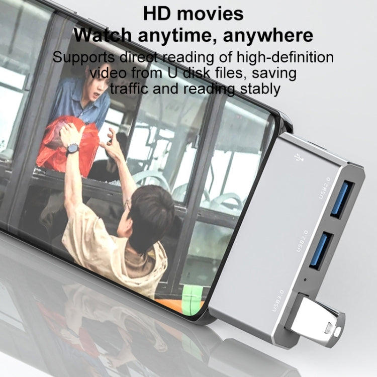 Adaptador HUB USB-C / Tipo-C para OTG com 4 Portas USB Tipo-C 3.0 e USB 2.0