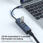 Adaptador HUB 4 em 1 USB-C / Tipo-C para USB3.0 + Triplo USB2.0 RDS 6307-4, 6307-4