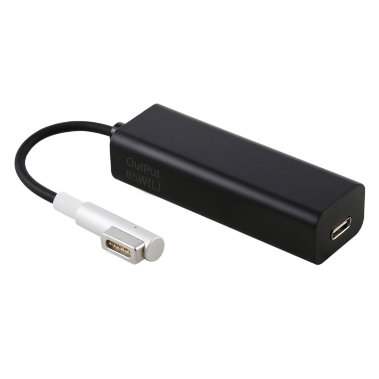Adaptador Conversor de Carga Série L AnyWatt 85W USB-C / Type-C Fêmea para MagSafe 1 Macho de 5 Pinos para MacBook, 85W Preto, 85W Branco