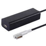 Adaptador Conversor de Carga Série L AnyWatt 85W USB-C / Type-C Fêmea para MagSafe 1 Macho de 5 Pinos para MacBook, 85W Preto, 85W Branco