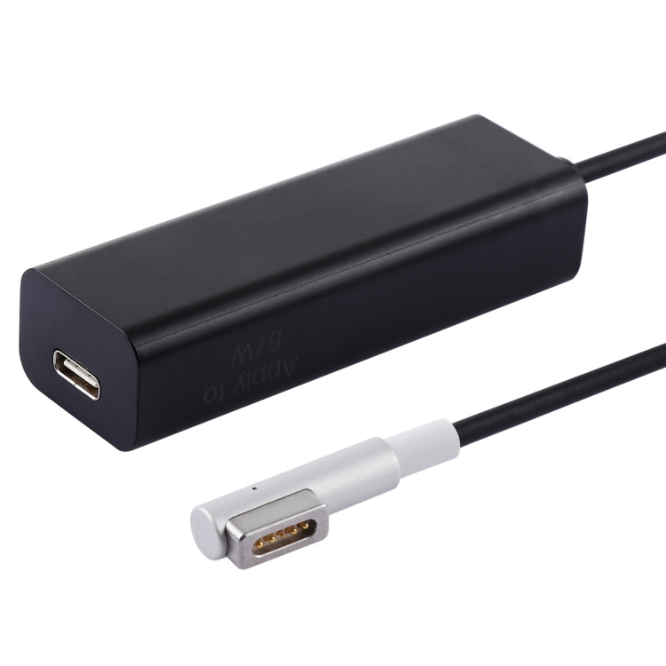 Adaptador Conversor de Carga Série L AnyWatt 85W USB-C / Type-C Fêmea para MagSafe 1 Macho de 5 Pinos para MacBook, 85W Preto, 85W Branco