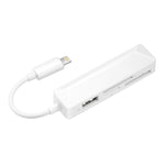 Leitor de Cartões Multifuncional 4 em 1 MS + SD + TF + USB2.0 para Dispositivos 8 Pinos, 8 Pinos