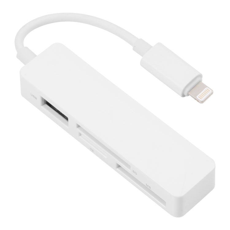 Leitor de Cartões Multifuncional 4 em 1 MS + SD + TF + USB2.0 para Dispositivos 8 Pinos, 8 Pinos