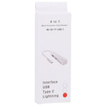 Leitor de Cartões Multifuncional 4 em 1 MS + SD + TF + USB2.0 para Dispositivos 8 Pinos, 8 Pinos