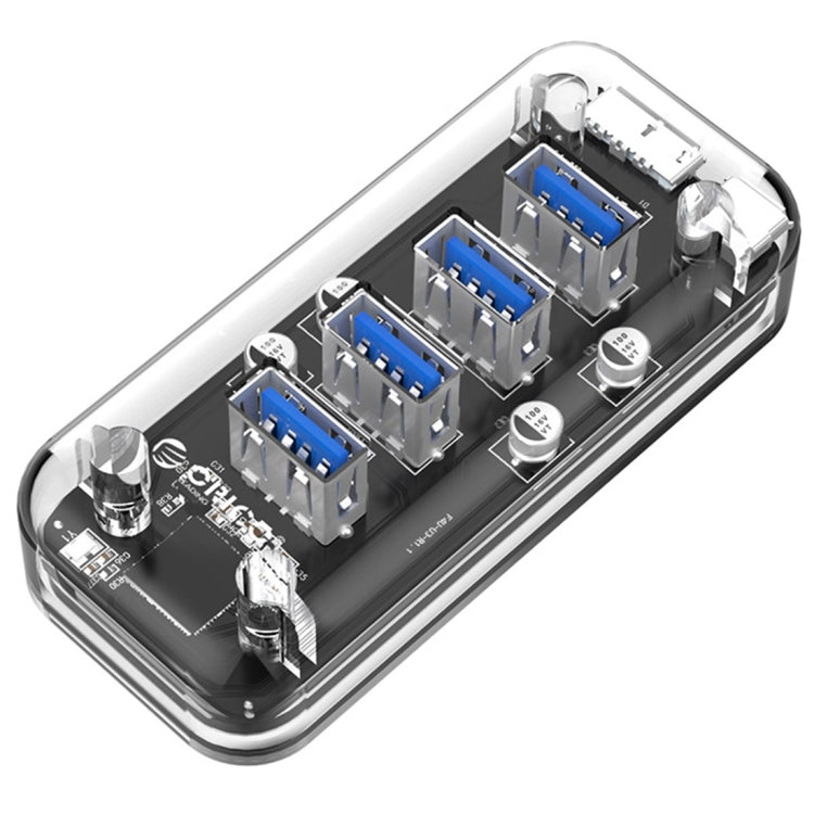 HUB de Secretária ORICO F4U com 4 Portas USB 3.0 5Gbps e Luz Indicadora LED Azul, 4 Portas