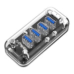 HUB de Secretária ORICO F4U com 4 Portas USB 3.0 5Gbps e Luz Indicadora LED Azul, 4 Portas