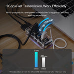 HUB de Secretária ORICO F4U com 4 Portas USB 3.0 5Gbps e Luz Indicadora LED Azul, 4 Portas