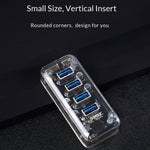 HUB de Secretária ORICO F4U com 4 Portas USB 3.0 5Gbps e Luz Indicadora LED Azul, 4 Portas