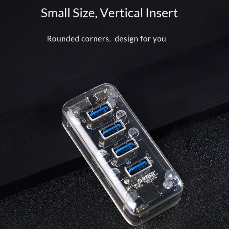 HUB de Secretária ORICO F4U com 4 Portas USB 3.0 5Gbps e Luz Indicadora LED Azul, 4 Portas