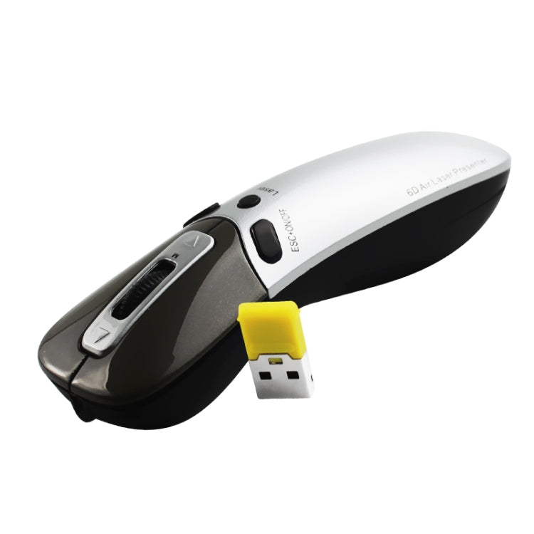 Apresentador Caneta Laser PR-05 com Giroscópio 6D 2.4G Sem Fios, Fly Air Mouse para PC / Portátil, Ensino, Conferência e Discurso
