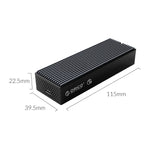Caixa para SSD M.2 NVMe USB3.2 20Gbps ORICO M2PVC3-G20-GY-BP, M2PVC3-G20-GY-BP