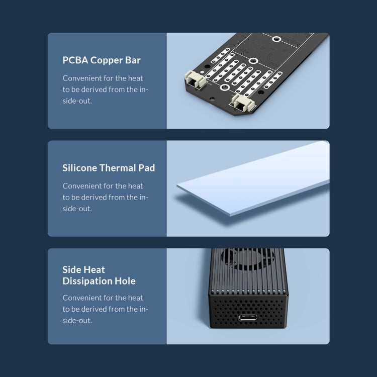 Caixa para SSD M.2 NVMe USB3.2 20Gbps ORICO M2PVC3-G20-GY-BP, M2PVC3-G20-GY-BP