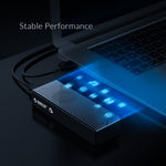 Caixa para SSD M.2 NVMe USB3.2 20Gbps ORICO M2PVC3-G20-GY-BP, M2PVC3-G20-GY-BP