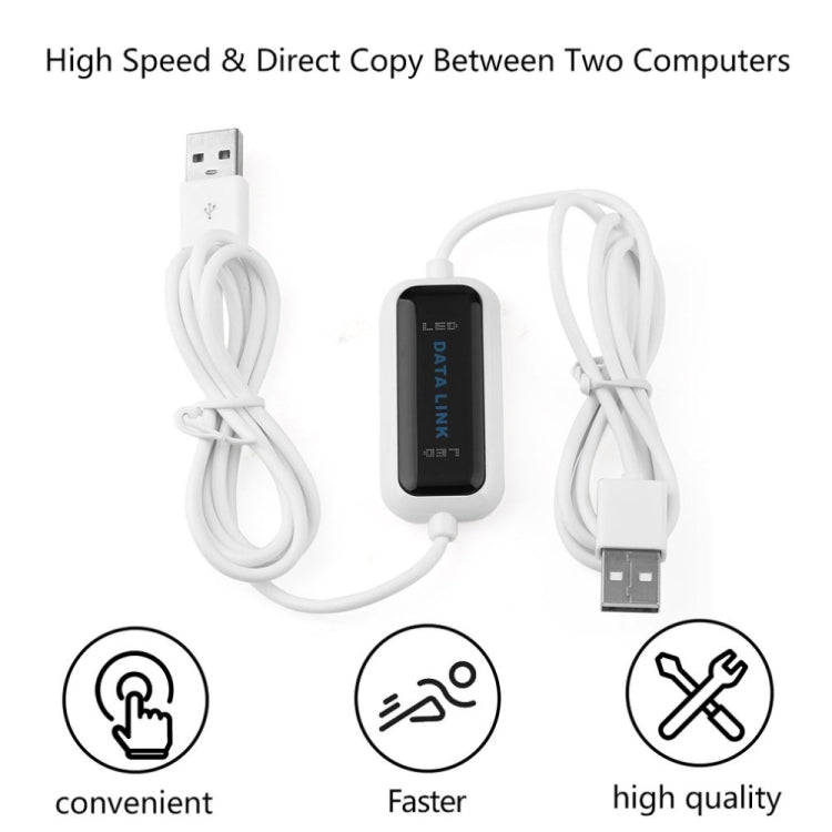 Cabo de Transferência de Dados Directa de Alta Velocidade USB PC para PC para Partilha Online, Comprimento: 1,75m