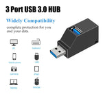 HUB Portátil Mini com 2 x USB 2.0 + 1 x USB 3.0 com Cordão, USB 3.0