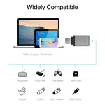 Adaptador de dados/carregador USB-C / Type-C 3.1 macho para USB 3.0 fêmea em liga de alumínio