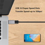 Adaptador de dados/carregador USB-C / Type-C 3.1 macho para USB 3.0 fêmea em liga de alumínio