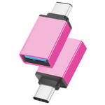 Adaptador de dados/carregador USB-C / Type-C 3.1 macho para USB 3.0 fêmea em liga de alumínio