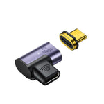 Adaptador magnético de carregamento USB-C / Type-C macho para fêmea em ângulo de 100W, ângulo de 100W