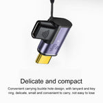 Adaptador magnético de carregamento USB-C / Type-C macho para fêmea em ângulo de 100W, ângulo de 100W
