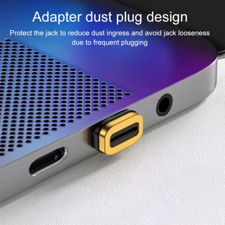 Adaptador magnético de carregamento USB-C / Type-C macho para fêmea em ângulo de 100W, ângulo de 100W