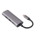 Estação de Acoplamento HUB T-811 4 em 1 USB-C / Tipo-C para 3 USB 3.0 + USB-C / Tipo-C, T-811