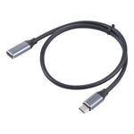 Cabo adaptador USB-C / Tipo-C macho para USB-C / Tipo-C fêmea, comprimento do cabo: 50cm, 50cm