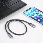 Cabo adaptador USB-C / Tipo-C macho para USB-C / Tipo-C fêmea, comprimento do cabo: 50cm, 50cm