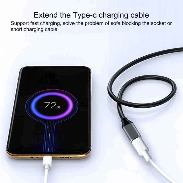 Cabo adaptador USB-C / Tipo-C macho para USB-C / Tipo-C fêmea, comprimento do cabo: 50cm, 50cm