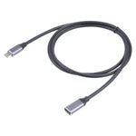 Cabo adaptador USB-C / Tipo-C macho para USB-C / Tipo-C fêmea, comprimento do cabo: 1m, 1m
