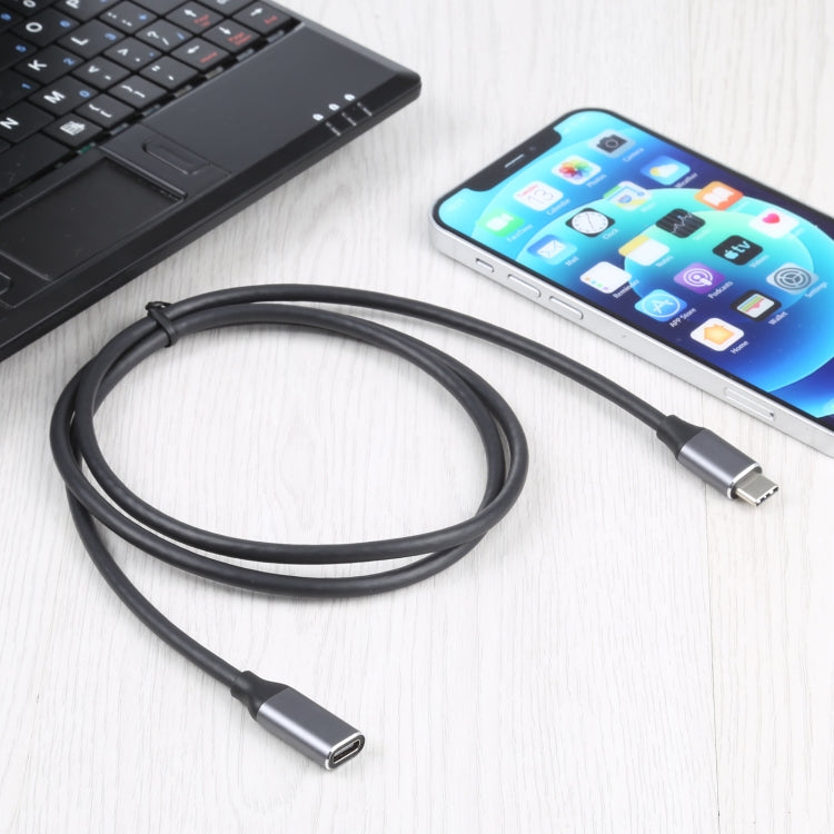 Cabo adaptador USB-C / Tipo-C macho para USB-C / Tipo-C fêmea, comprimento do cabo: 1m, 1m