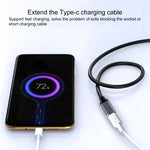 Cabo adaptador USB-C / Tipo-C macho para USB-C / Tipo-C fêmea, comprimento do cabo: 1m, 1m