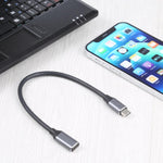 Cabo adaptador USB-C / Tipo-C macho para USB-C / Tipo-C fêmea, comprimento do cabo: 25cm, 25cm