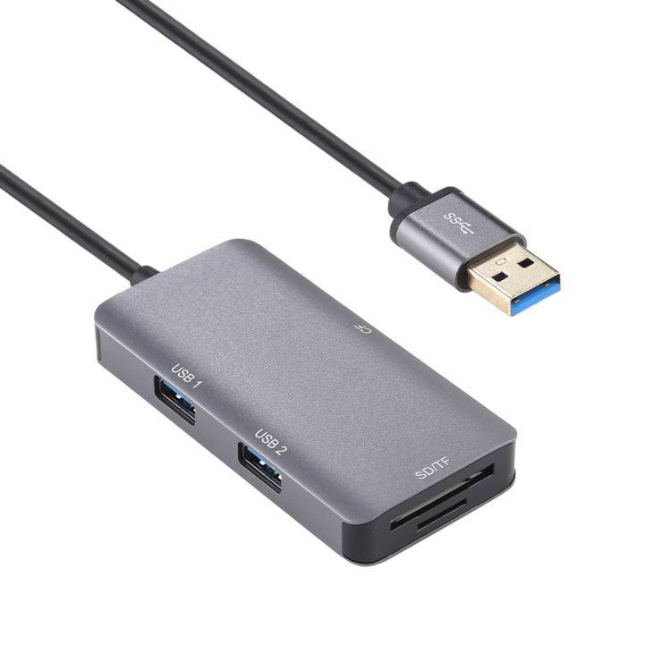 Leitor de cartões multifunções 5 em 1 USB 3.0 duplo + CF + TF + SD, 5 em 1 USB 3.0