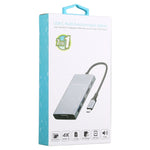 Estação de ancoragem multifunções USB-C 7 em 1 USB 3.0 duplo + TF/SD + HDMI/VGA + jack 3,5mm + Tipo-C / USB-C, 2xUSB3.0+TF/SD+HDMI/VGA+3.5mm