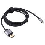 Cabo adaptador 4K 60Hz Tipo-C / USB-C macho para DP macho, comprimento: 1,8m, DP macho