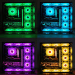 Ventoinha de Arrefecimento COOLMOON RGB 120mm PWM 6PIN S1 ARGB, CM-S1