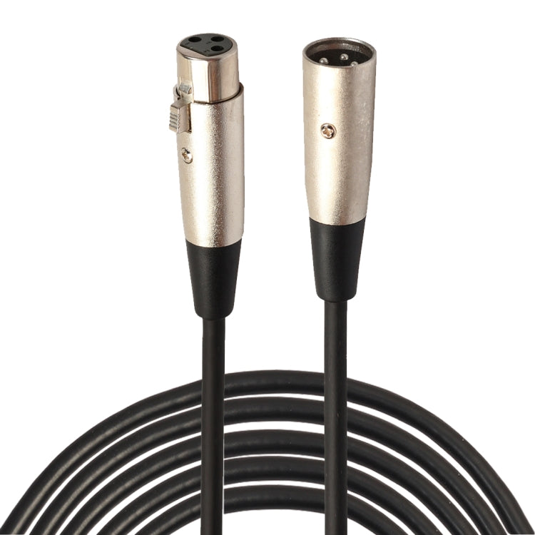 Cabo Blindado de Microfone XLR Macho 3 Pinos para XLR Fêmea, Comprimento: 5m