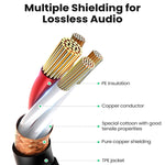 Cabo Blindado de Microfone XLR Macho 3 Pinos para XLR Fêmea, Comprimento: 5m