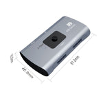 Comutador DP bidirecional Z57 DP fêmea x 2 para USB-C / Tipo-C + DP fêmea, Z57