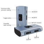 Comutador DP bidirecional Z57 DP fêmea x 2 para USB-C / Tipo-C + DP fêmea, Z57