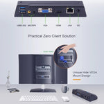 Zero Client R1W Mini PC, CORTEX QUAD A9 Quad Core até 1.6GHz, RAM: 1GB, ROM: 8GB, Suporte WiFi, HDMI, VGA, RJ45, SPK, Versão WiFi